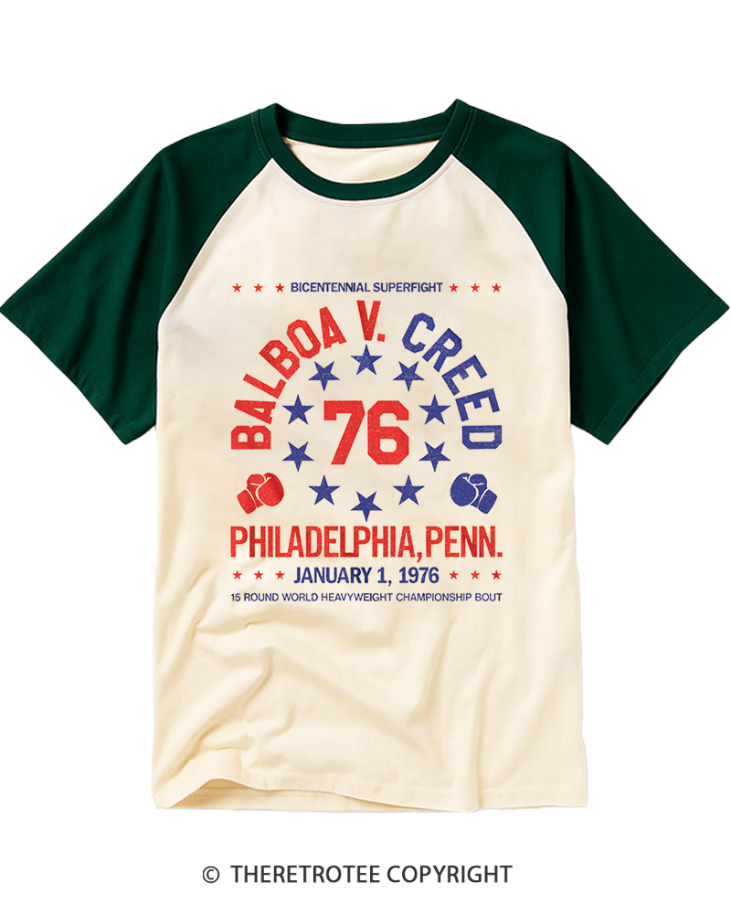 TheRetroTee American Dream 1970s Raglan Baseball T-Shirt