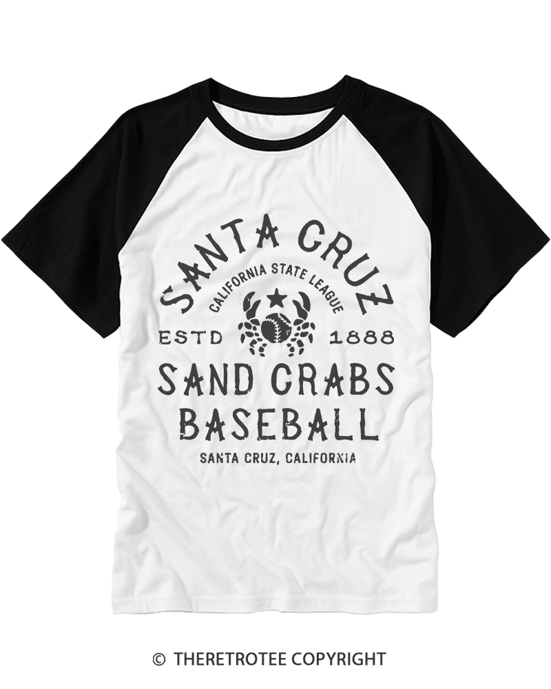 TheRetroTee California 1888 Raglan Baseball T-Shirt
