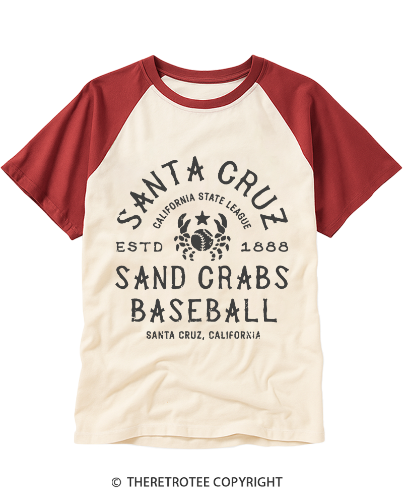 TheRetroTee California 1888 Raglan Baseball T-Shirt