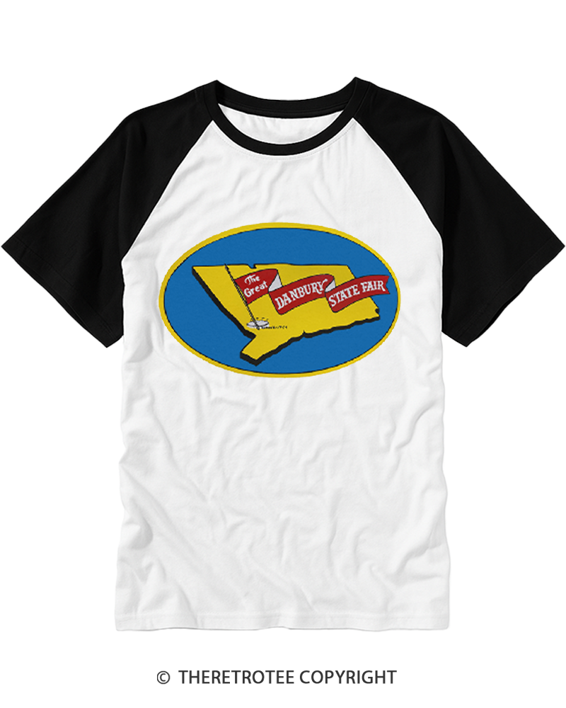 TheRetroTee Danbury Fair 1980s Raglan Baseball T-Shirt