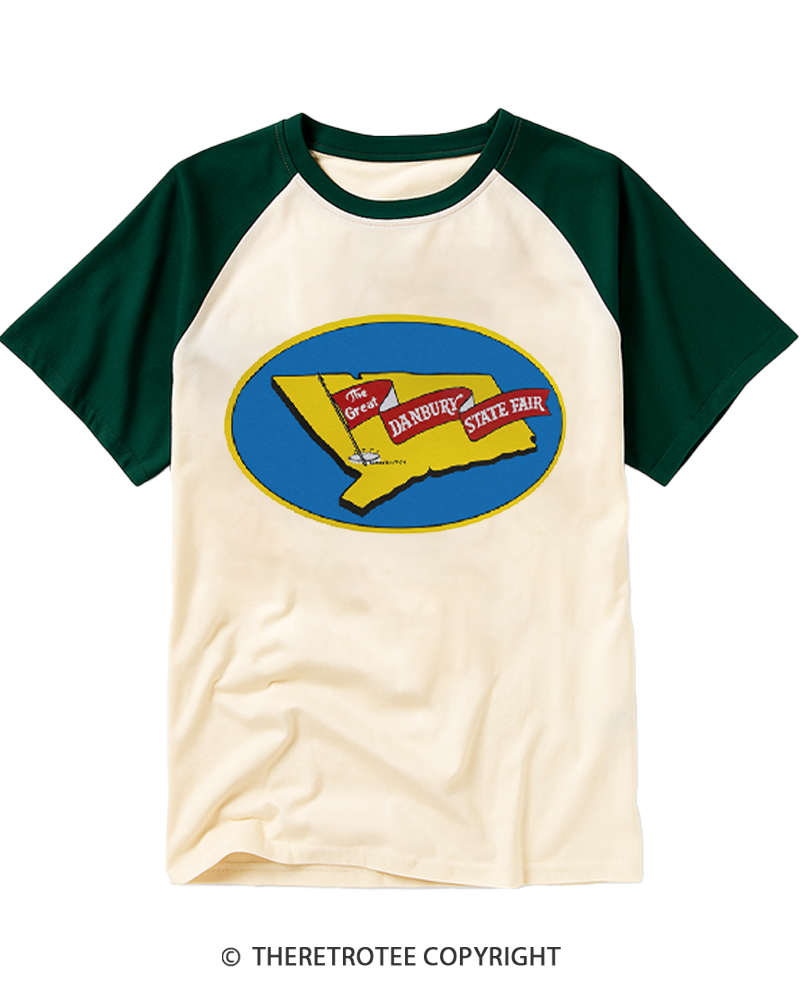 TheRetroTee Danbury Fair 1980s Raglan Baseball T-Shirt