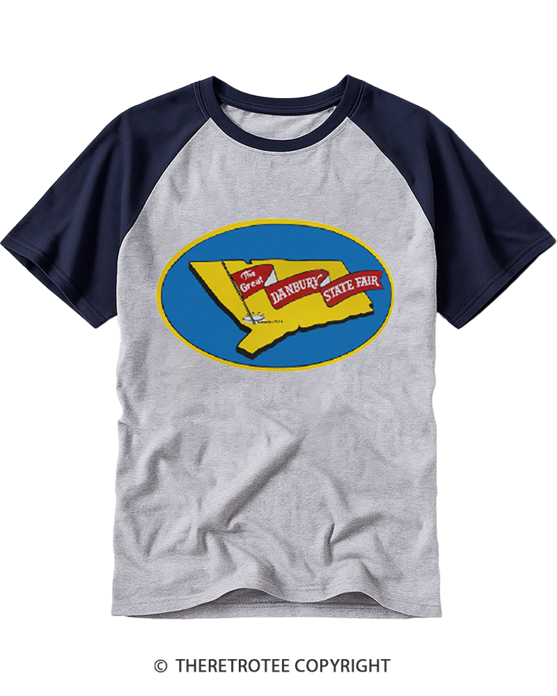 TheRetroTee Danbury Fair 1980s Raglan Baseball T-Shirt