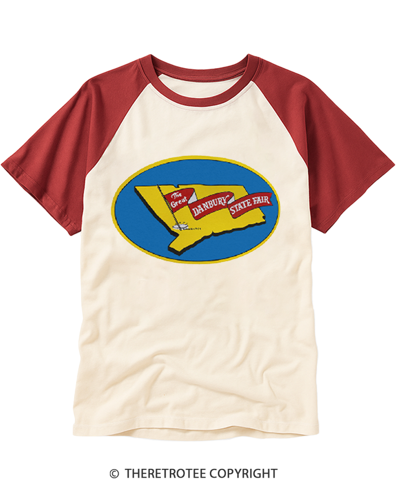 TheRetroTee Danbury Fair 1980s Raglan Baseball T-Shirt