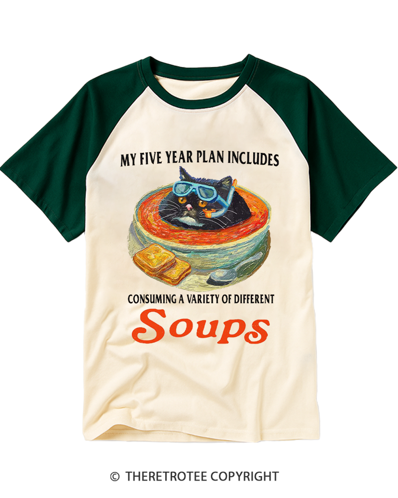 TheRetroTee Five Year Plan 1980s Raglan Baseball T-Shirt