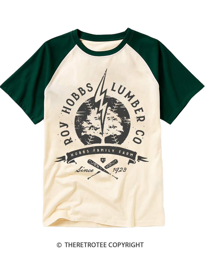 TheRetroTee Lumber Company 1920s Raglan Baseball T-Shirt