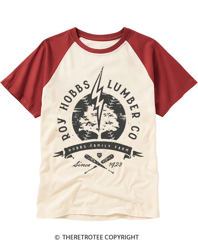 TheRetroTee Lumber Company 1920s Raglan Baseball T-Shirt