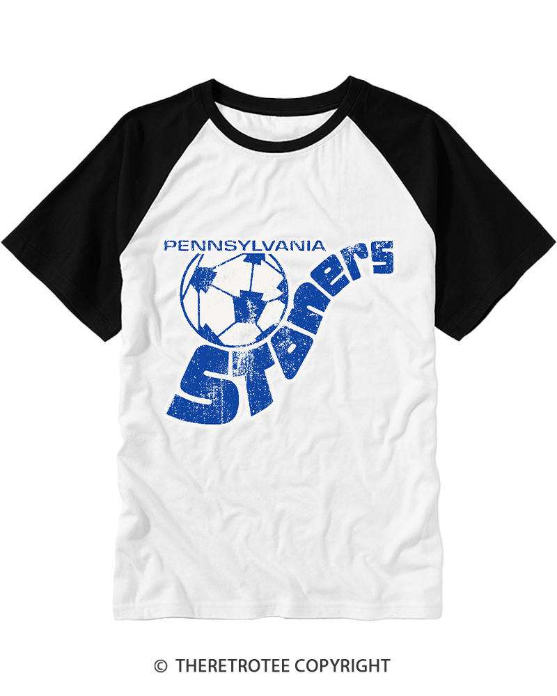 TheRetroTee Pennsylvania Stoners 1970s Raglan Baseball T-Shirt