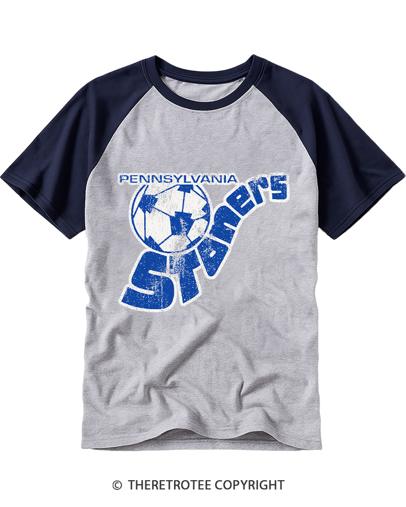 TheRetroTee Pennsylvania Stoners 1970s Raglan Baseball T-Shirt