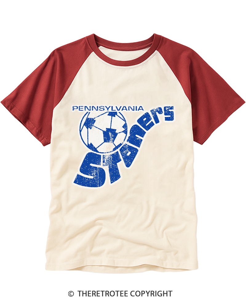 TheRetroTee Pennsylvania Stoners 1970s Raglan Baseball T-Shirt