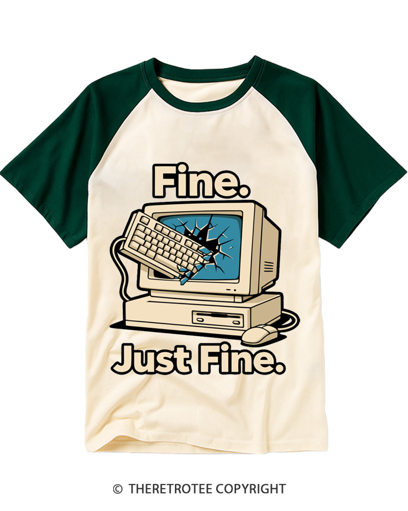 TheRetroTee Funny Angry Gamer Raglan Baseball T-Shirt