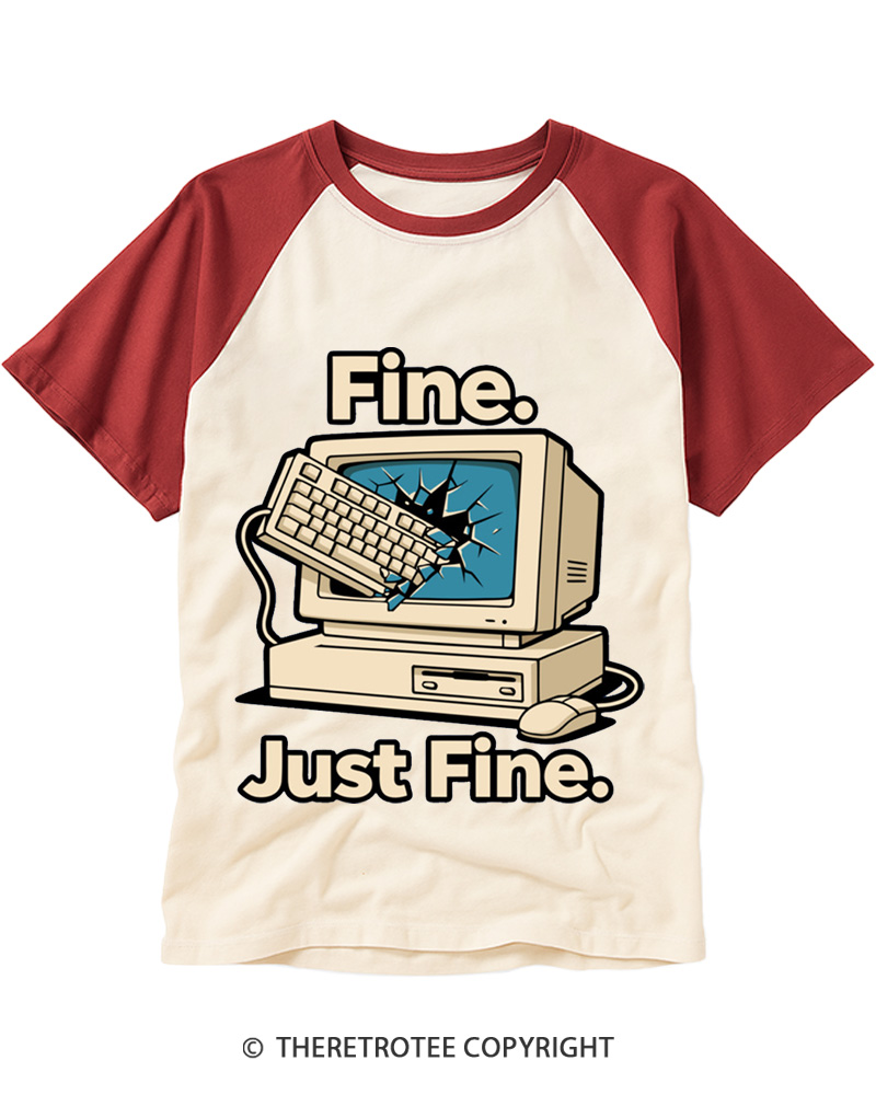 TheRetroTee Funny Angry Gamer Raglan Baseball T-Shirt