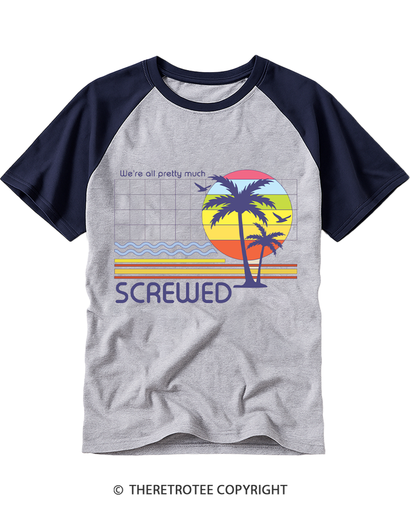 TheRetroTee Embrace the End 1990s Raglan Baseball T-Shirt