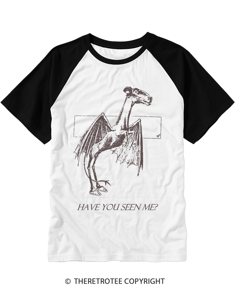 TheRetroTee Have You Seen Me Raglan Baseball T-Shirt
