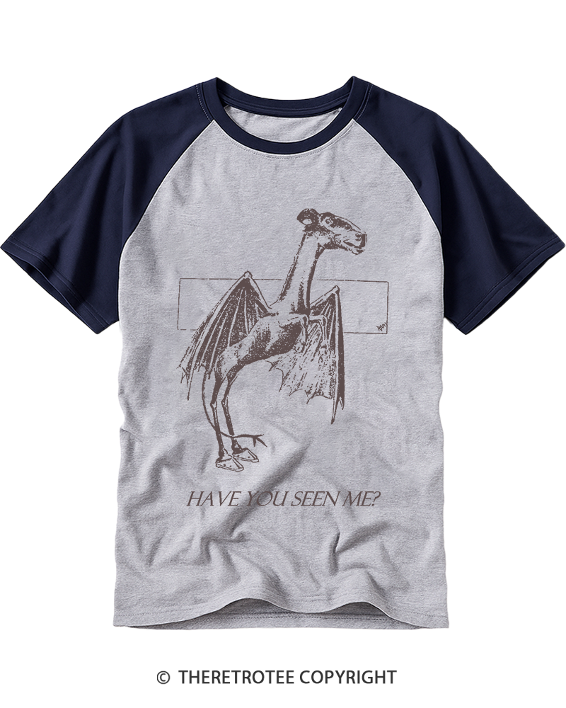 TheRetroTee Have You Seen Me Raglan Baseball T-Shirt