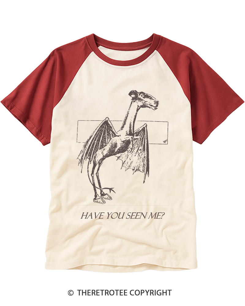 TheRetroTee Have You Seen Me Raglan Baseball T-Shirt
