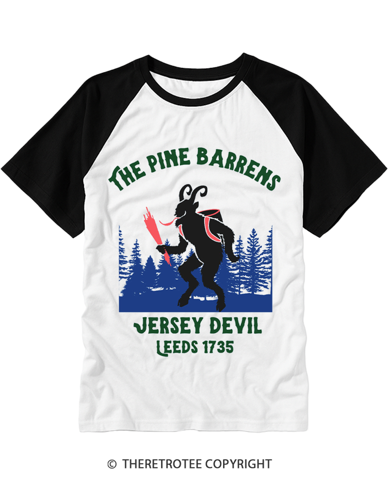 TheRetroTee The Pine Barrens Raglan Baseball T-Shirt