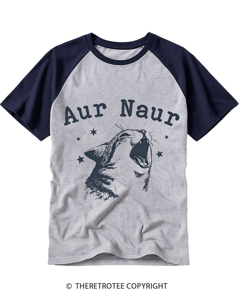 TheRetroTee Aur Naur 1980s Raglan Baseball T-Shirt
