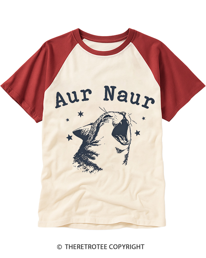TheRetroTee Aur Naur 1980s Raglan Baseball T-Shirt