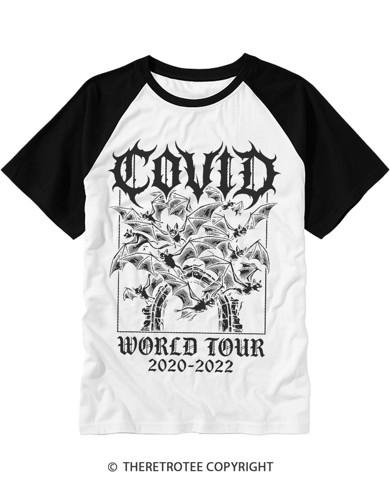 TheRetroTee Covid World Tour Raglan Baseball T-Shirt
