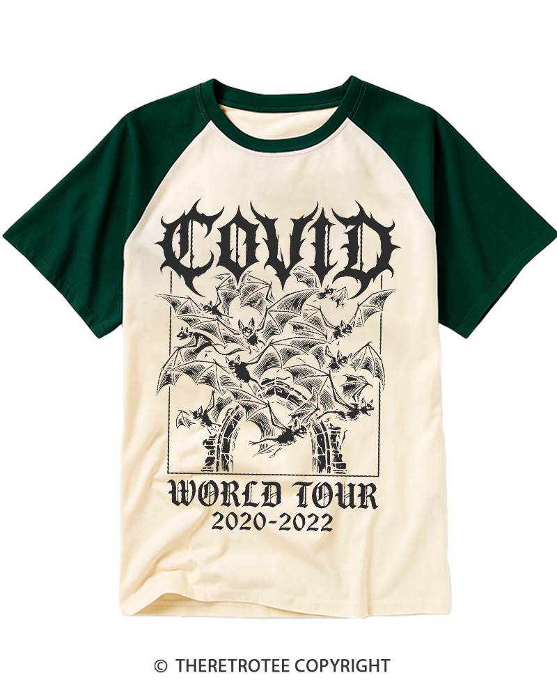 TheRetroTee Covid World Tour Raglan Baseball T-Shirt