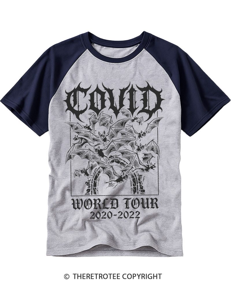 TheRetroTee Covid World Tour Raglan Baseball T-Shirt