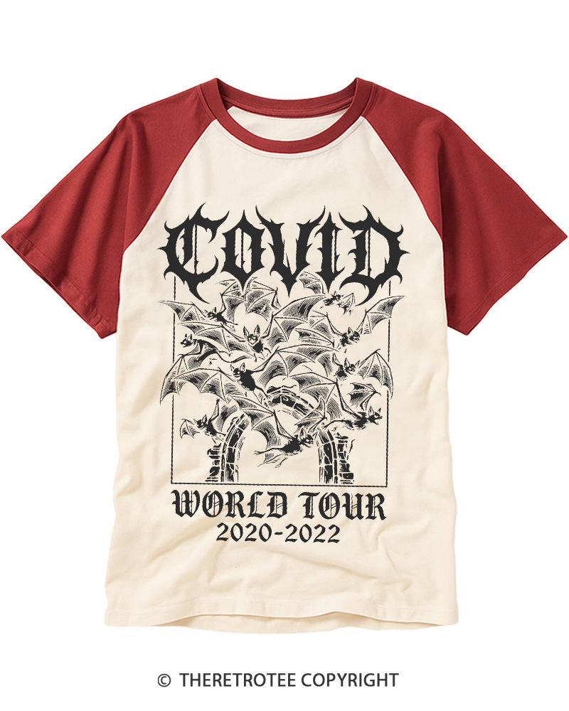 TheRetroTee Covid World Tour Raglan Baseball T-Shirt