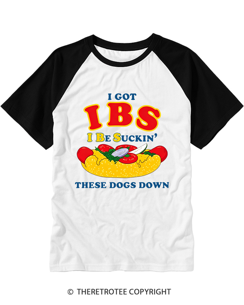 TheRetroTee I Got IBS 1970s Raglan Baseball T-Shirt