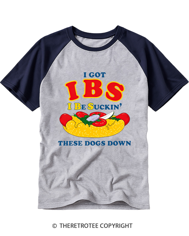TheRetroTee I Got IBS 1970s Raglan Baseball T-Shirt