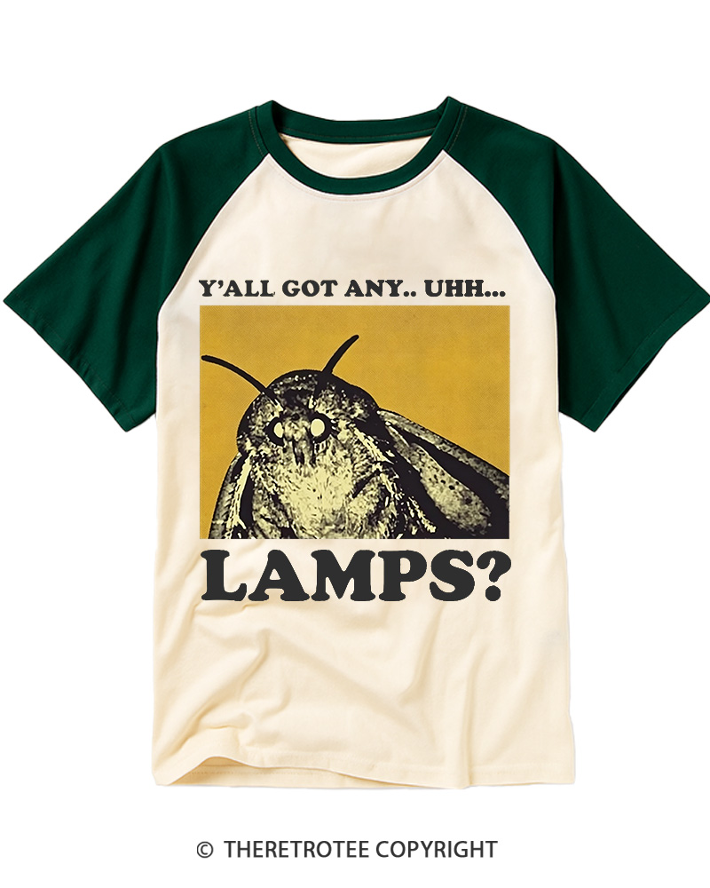 TheRetroTee Y'all Got Any Uhh... Lamps 1980s Raglan Baseball T-Shirt