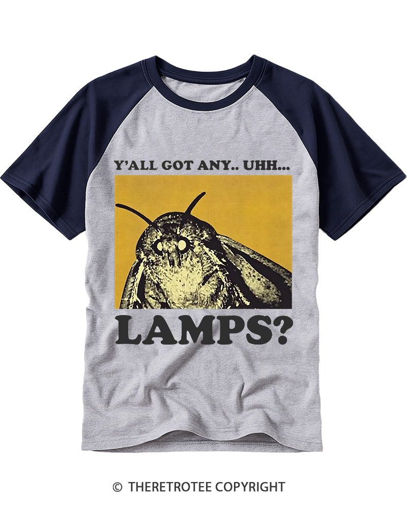 TheRetroTee Y'all Got Any Uhh... Lamps 1980s Raglan Baseball T-Shirt