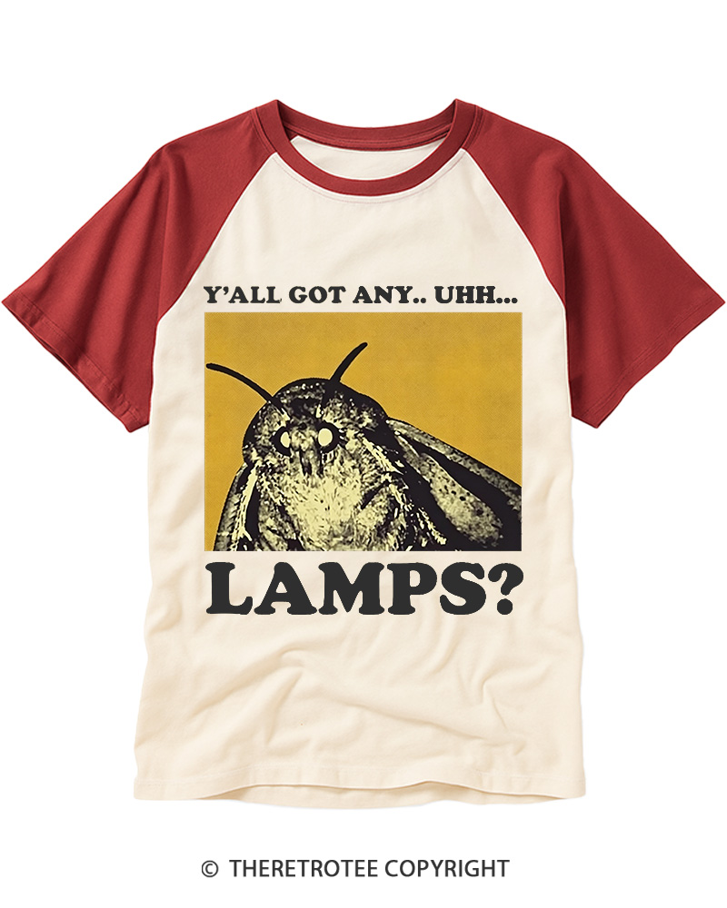 TheRetroTee Y'all Got Any Uhh... Lamps 1980s Raglan Baseball T-Shirt