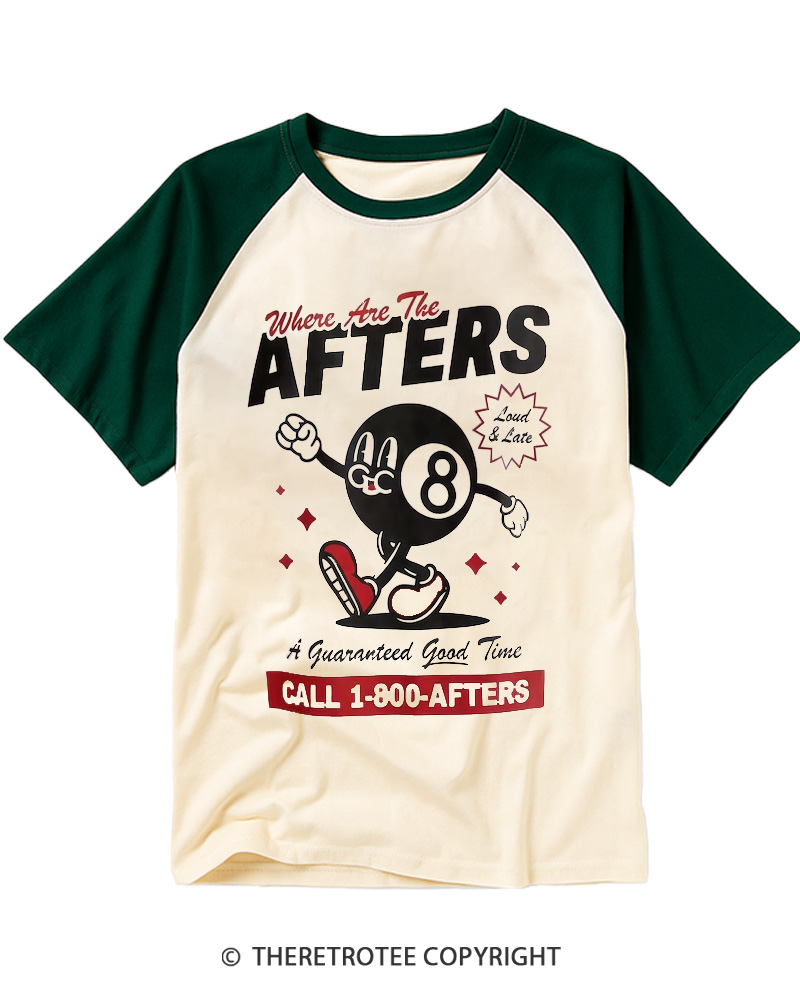 TheRetroTee Afters 1990s Raglan Baseball T-Shirt