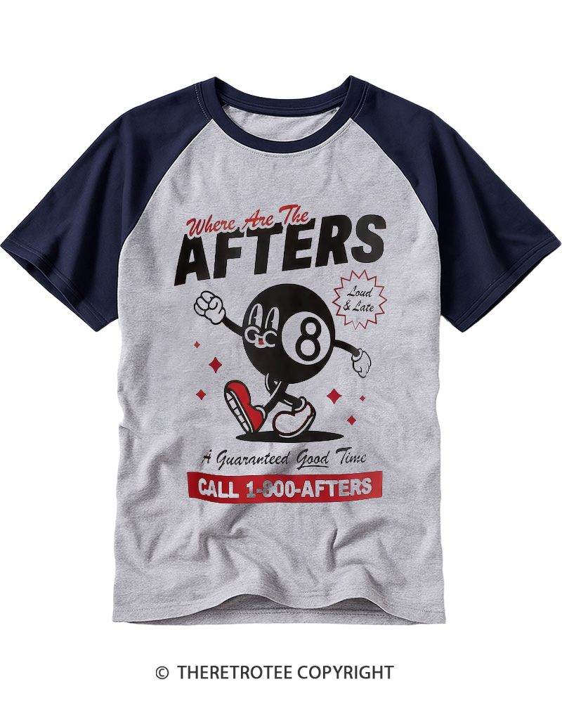 TheRetroTee Afters 1990s Raglan Baseball T-Shirt