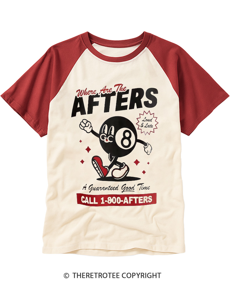 TheRetroTee Afters 1990s Raglan Baseball T-Shirt