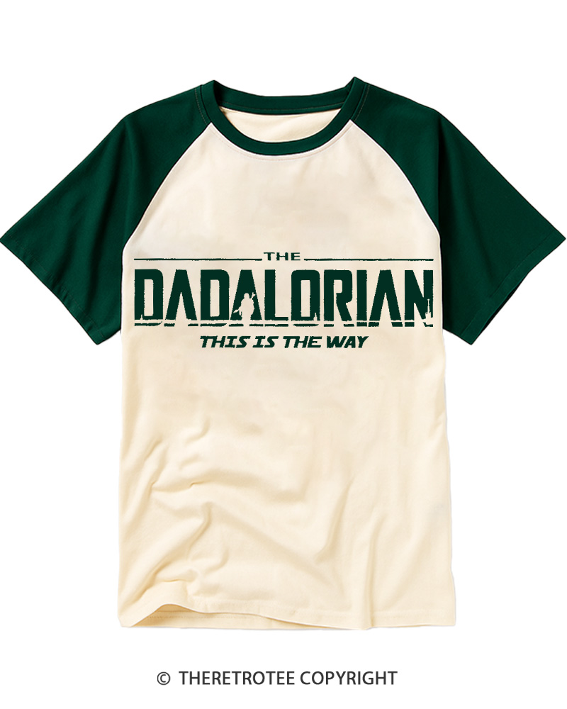 TheRetroTee The Dadalorian 1990s Raglan Baseball T-Shirt