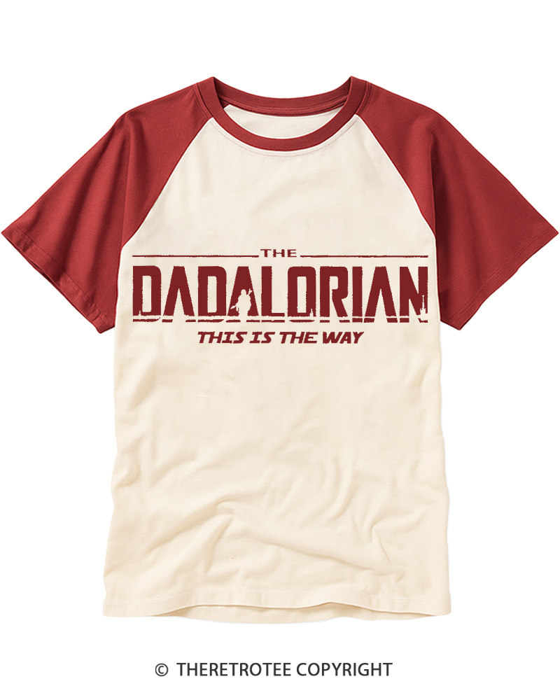 TheRetroTee The Dadalorian 1990s Raglan Baseball T-Shirt
