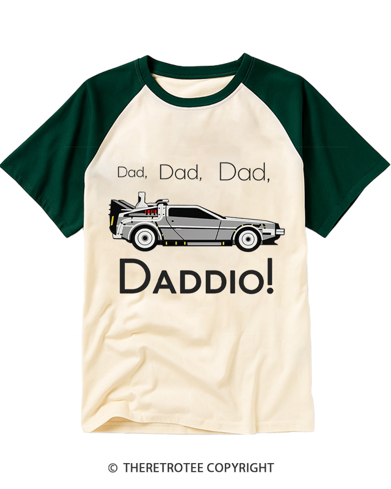 TheRetroTee Dad Daddio 1980s Raglan Baseball T-Shirt