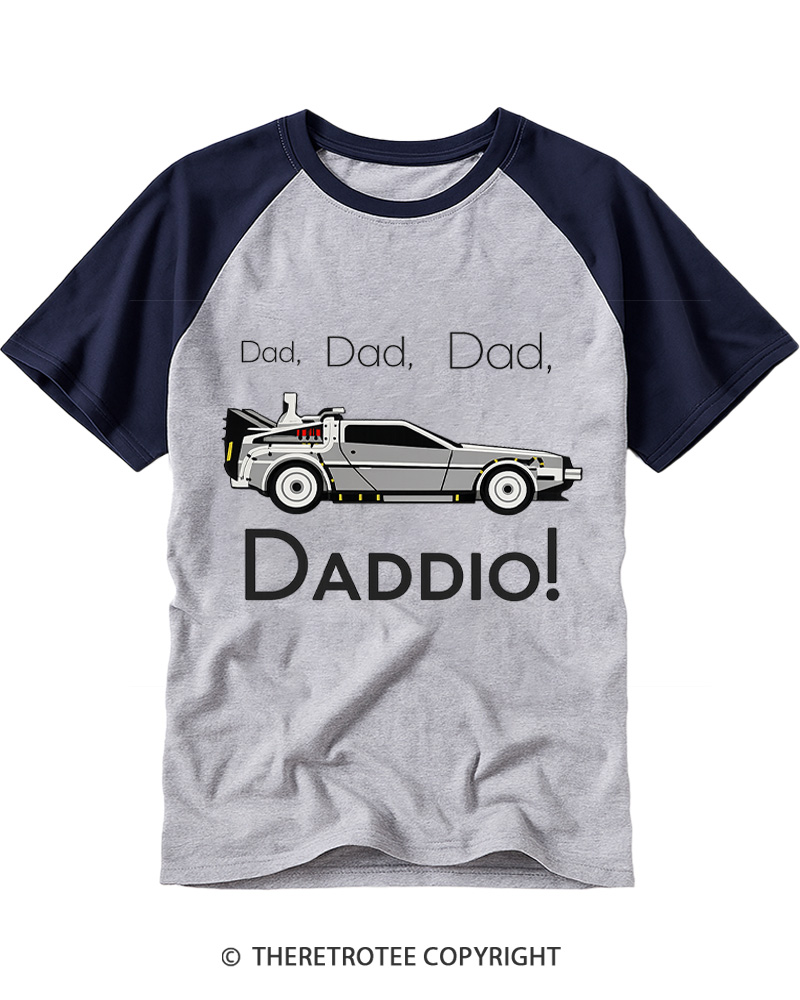 TheRetroTee Dad Daddio 1980s Raglan Baseball T-Shirt