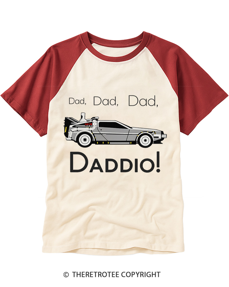TheRetroTee Dad Daddio 1980s Raglan Baseball T-Shirt