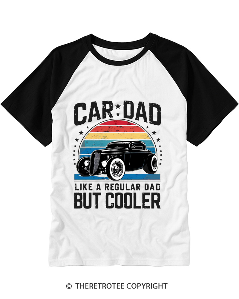 TheRetroTee Like A Regular Dad But Cooler 1970s Raglan Baseball T-Shirt