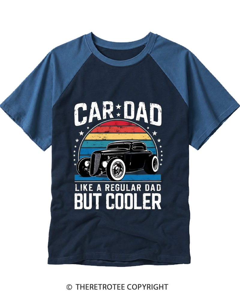 TheRetroTee Like A Regular Dad But Cooler 1970s Raglan Baseball T-Shirt