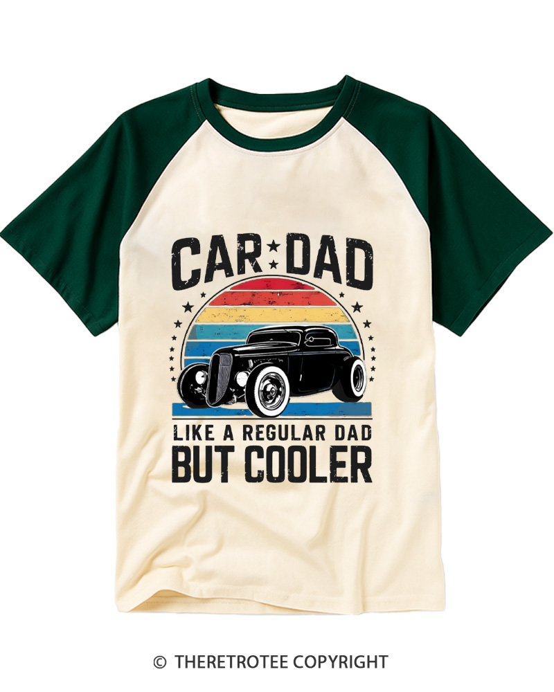 TheRetroTee Like A Regular Dad But Cooler 1970s Raglan Baseball T-Shirt