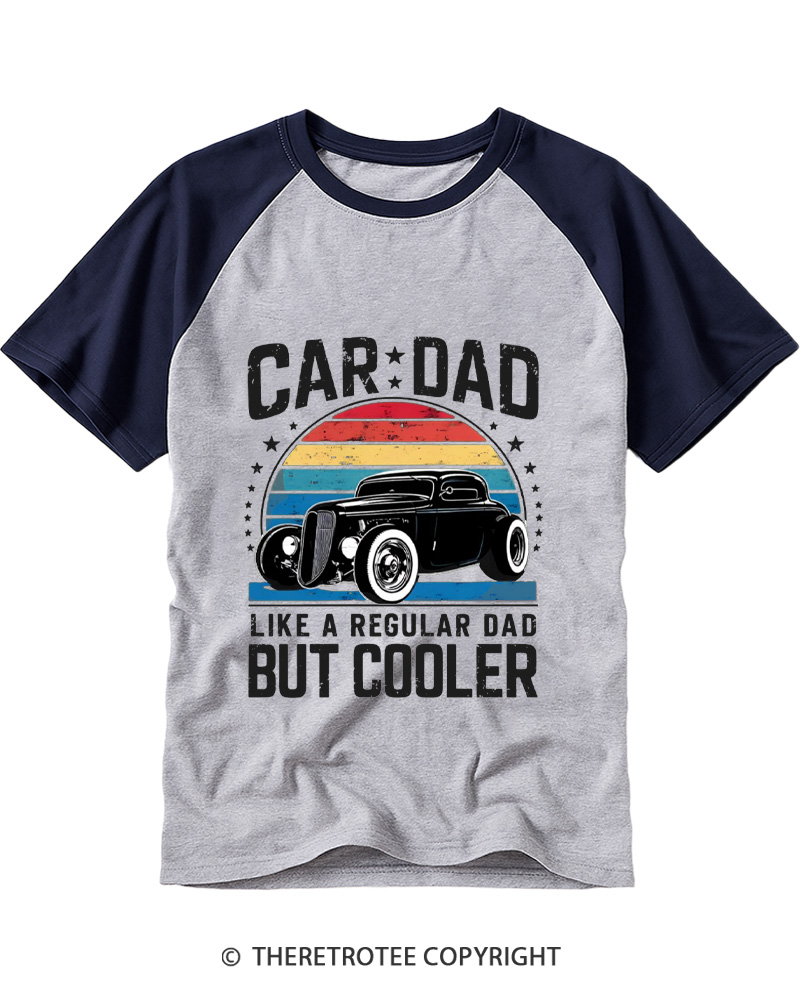 TheRetroTee Like A Regular Dad But Cooler 1970s Raglan Baseball T-Shirt