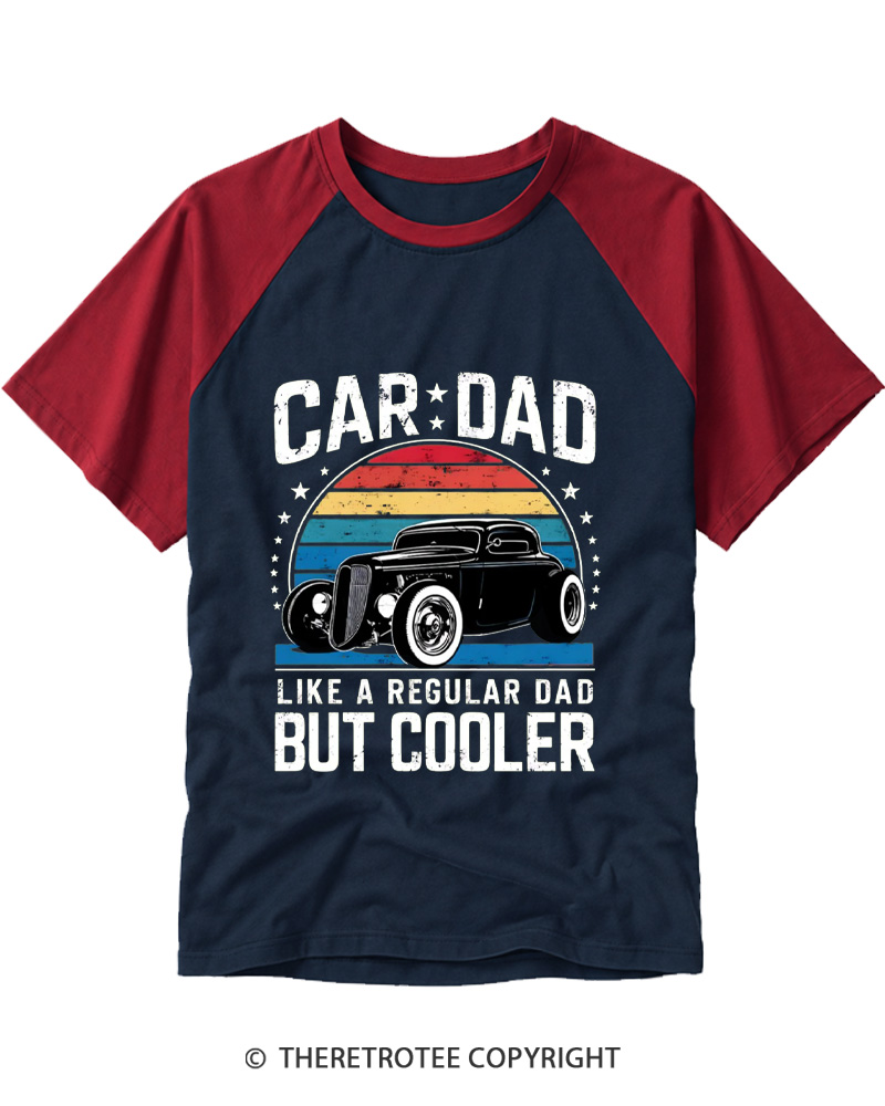 TheRetroTee Like A Regular Dad But Cooler 1970s Raglan Baseball T-Shirt