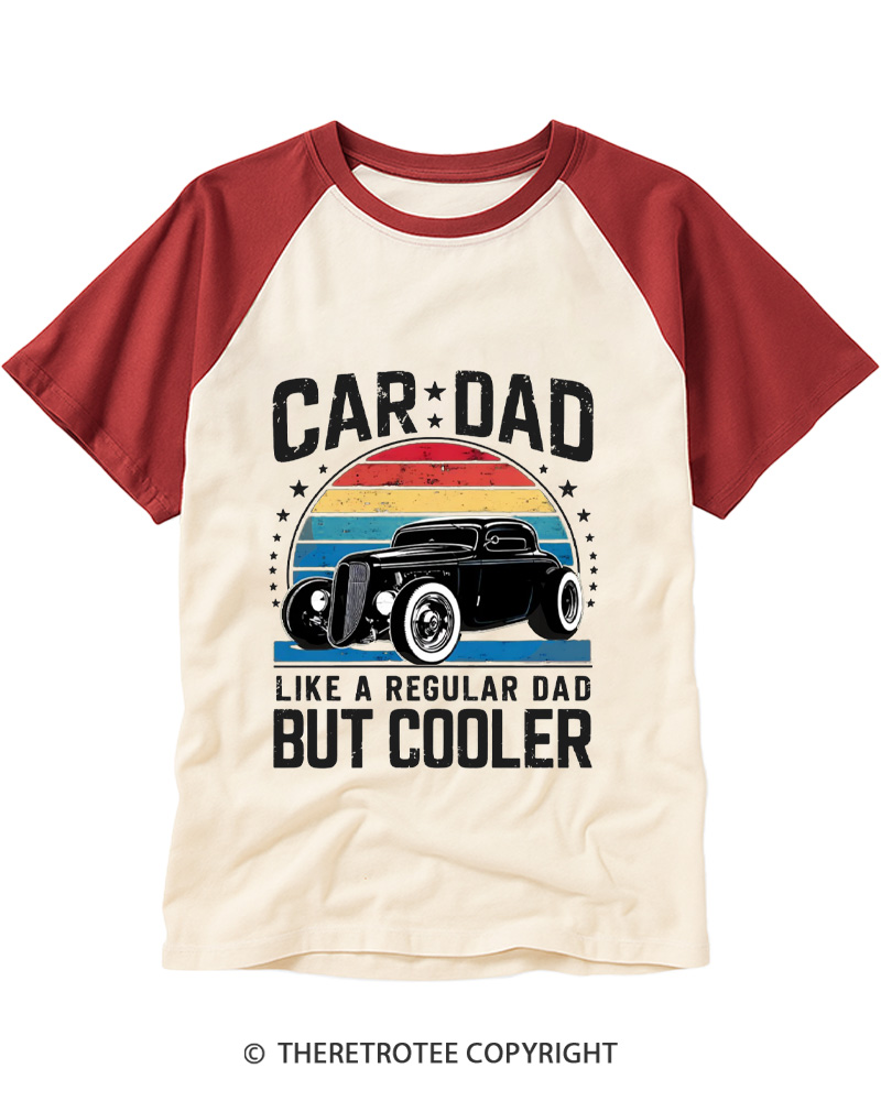 TheRetroTee Like A Regular Dad But Cooler 1970s Raglan Baseball T-Shirt