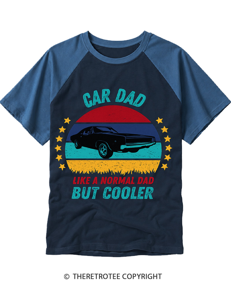 TheRetroTee Like A Regular Dad But Cooler 1970s Raglan Baseball T-Shirt