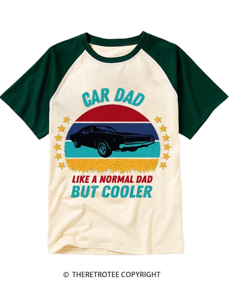 TheRetroTee Like A Regular Dad But Cooler 1970s Raglan Baseball T-Shirt