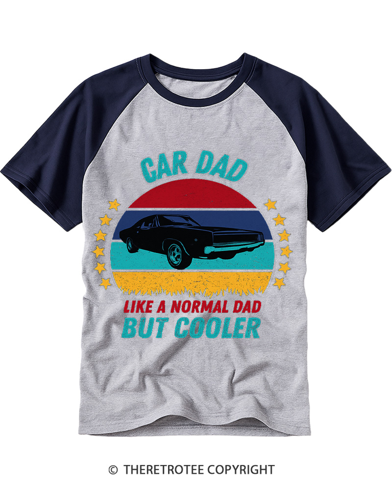 TheRetroTee Like A Regular Dad But Cooler 1970s Raglan Baseball T-Shirt
