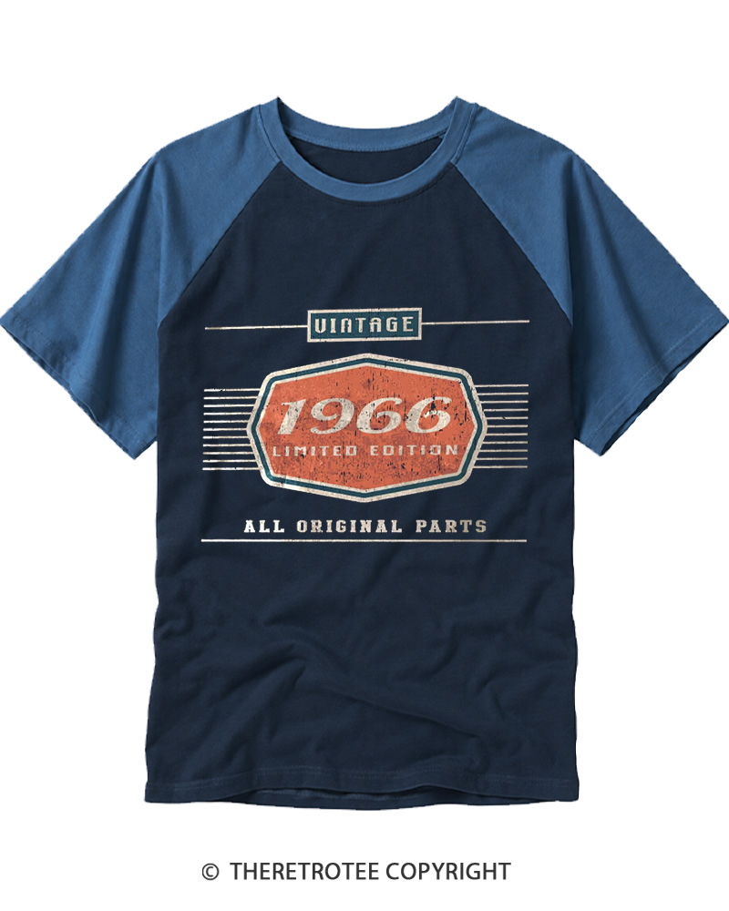 TheRetroTee Car Lover Dad Grandpa Gifts 1960s Raglan Baseball T-Shirt