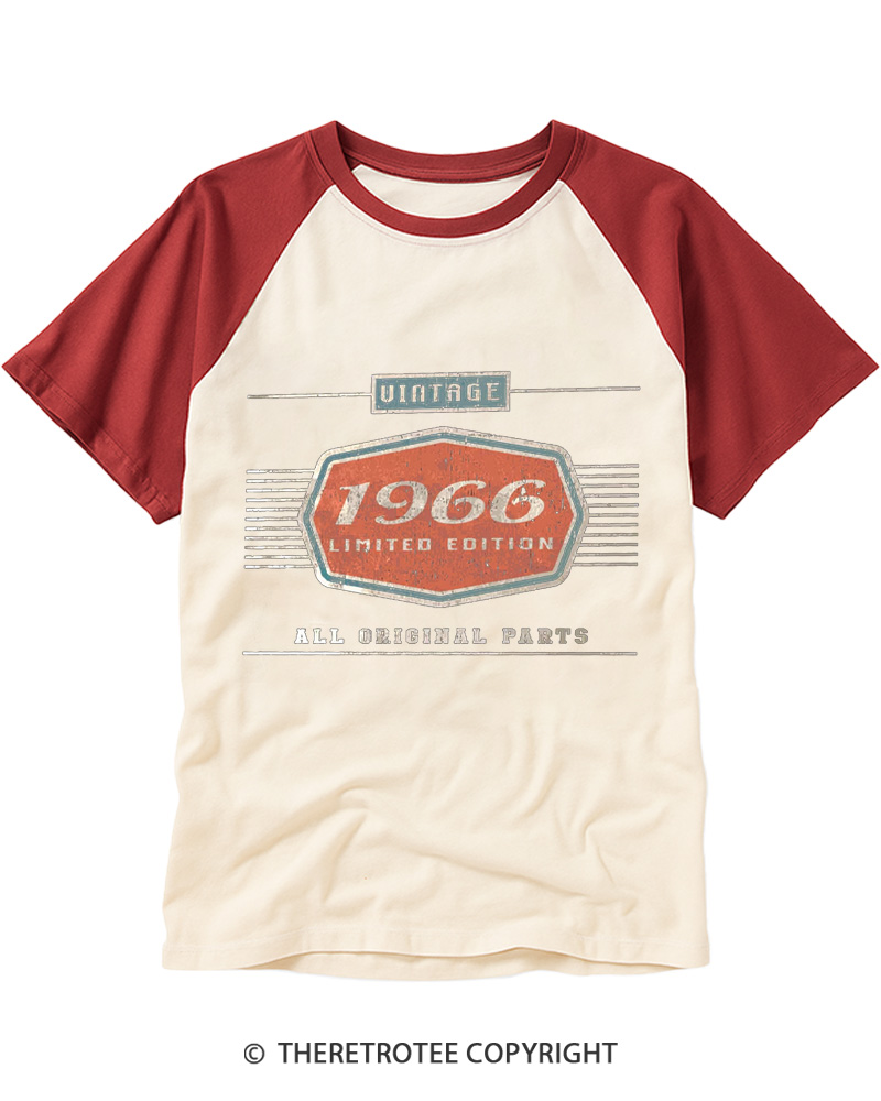 TheRetroTee Car Lover Dad Grandpa Gifts 1960s Raglan Baseball T-Shirt